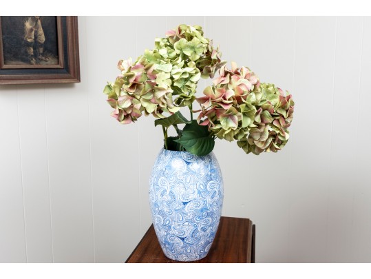 Molin France Ceramic Paisley Motif Vase