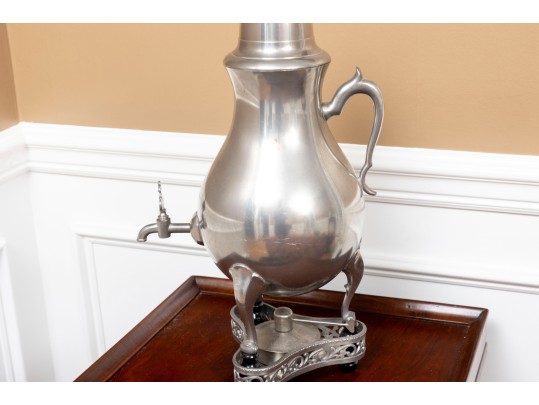 Antique Royal Holland Pewter Coffee Service On Ornate Stand & Sternau Warmer