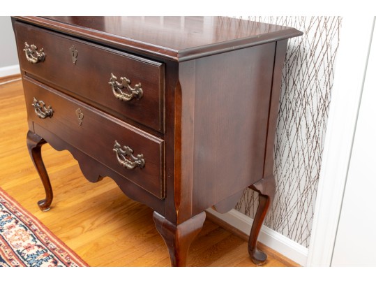 Quality Queen Anne Style Cherry Lowboy