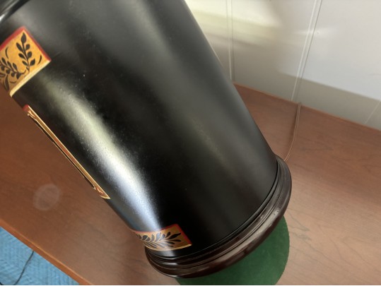 Chinoiserie Tole Tea Caddy Form Table Lamp