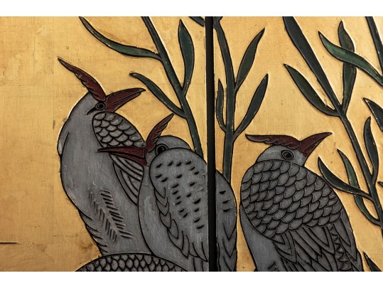 Chinese 4-Panel Coromandel Wall Hanging Screen