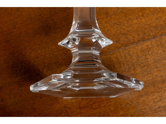 Val Saint Lambert Crystal Candlesticks & Mikasa Belle Bowl