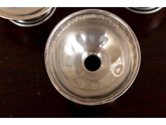 Six Antique Sterling Silver Sherbet Cups