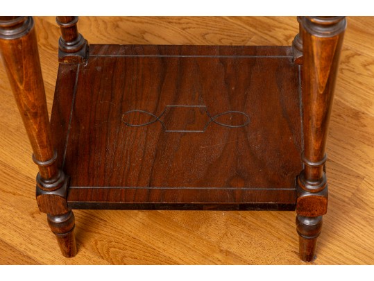 Traditional Glass-Topped Nightstand