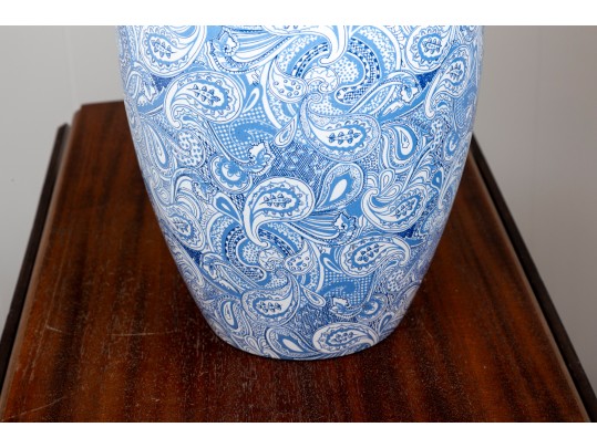 Molin France Ceramic Paisley Motif Vase