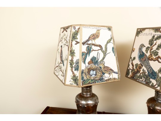 Stylish Metal Table Lamps With Illustrative Shades