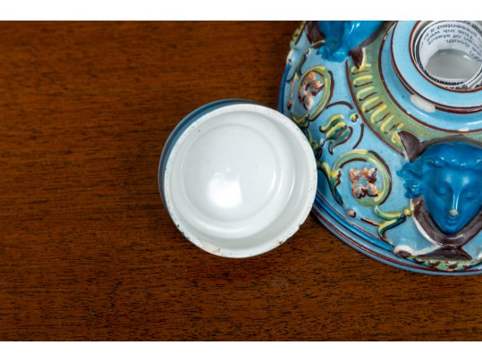 Rare 1752 Hannong Hard Paste Pottery Inkwell