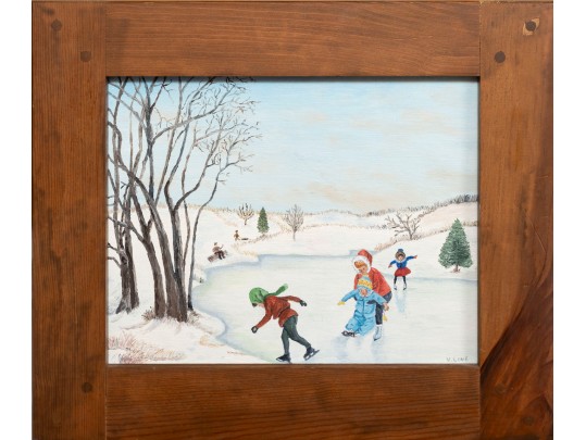 Virginia Mae Love (American [NC] 1958 - 2020) Untitled Oil On Board Painting