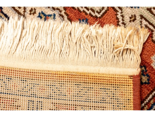 Beautiful Wool Scatter Rug With Geometric Motifs (4'7