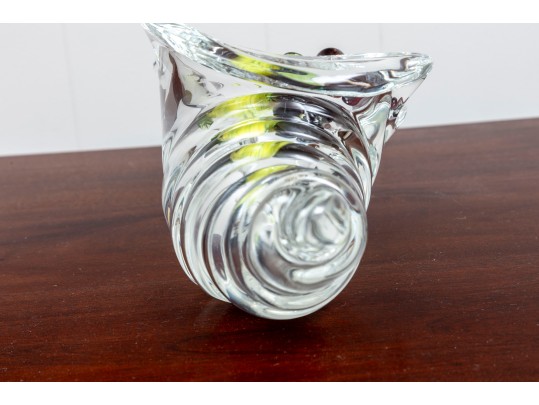Crystal Cornicopia Bowl With Art Glass Fruit 