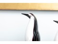 Family Of Three Murano Glass Penguins After Formia Vetri Di
