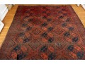 Hand-Woven Esari Turkmen Style Antique Rug With Fringe (8'1