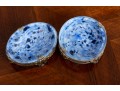Victorian Blue Art Glass Salt Dishes