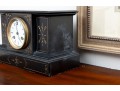 Antique First Virginia Bank Black Slate Clock