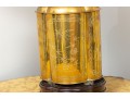 1970's Chinese Brass Tea Canister Table Lamp