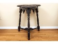 Heavily Carved Victorian English Trefoil Side Table