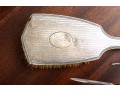 Vintage Sterling Silver & Mother Of Pearl Vanity Brush Set