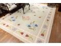 Pretty Pictorial Floral Wool Dhurie Flatweave Rug (13'8