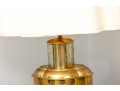 1970's Chinese Brass Tea Canister Table Lamp