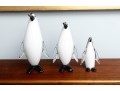 Family Of Three Murano Glass Penguins After Formia Vetri Di
