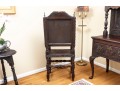 Gorgeous Jacobean-era Tooled Leather Back & Seat Chair