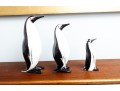 Family Of Three Murano Glass Penguins After Formia Vetri Di