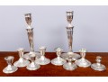 Five Pairs Of Rare Weighted Victorian Style Sterling Candlesticks