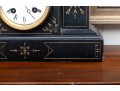 Antique First Virginia Bank Black Slate Clock
