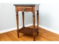 Traditional Glass-Topped Nightstand