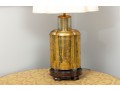 1970's Chinese Brass Tea Canister Table Lamp