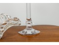 Val Saint Lambert Crystal Candlesticks & Mikasa Belle Bowl