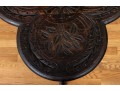 Heavily Carved Victorian English Trefoil Side Table