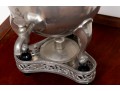 Antique Royal Holland Pewter Coffee Service On Ornate Stand & Sternau Warmer