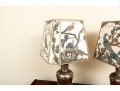 Stylish Metal Table Lamps With Illustrative Shades