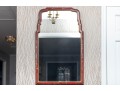 Lane Venture Chinoiserie Painted Red Mirror