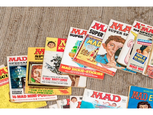 Massive Collection Of Vintage Mad Magazine Comic Books, In Excess Of 80 Magazines