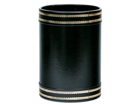 Scully & Scully Tooled Leather Covered Waste Bin By Duk-It
