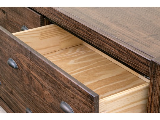 Modern Style Wood Double Dresser