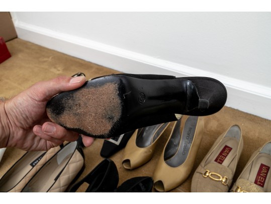 Group Of 12 Pair Of Designer Used And New Shoes - Size 7 1/2 - 8