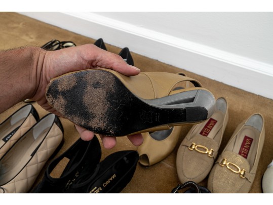 Group Of 12 Pair Of Designer Used And New Shoes - Size 7 1/2 - 8