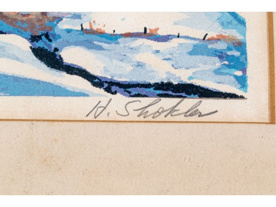 Harry Shokler (Am., 1896-1978) Two Framed Serigraphs, VT Winter Landscapes