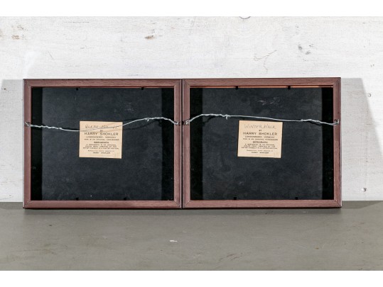 Harry Shokler (Am., 1896-1978) Two Framed Serigraphs, VT Winter Landscapes