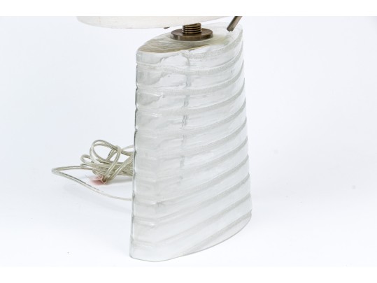 Contemporary Glass Twin Light Table Lamp