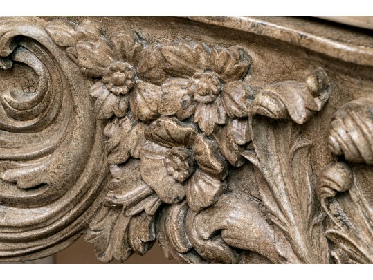 Vintage French Baroque Style Console Table 