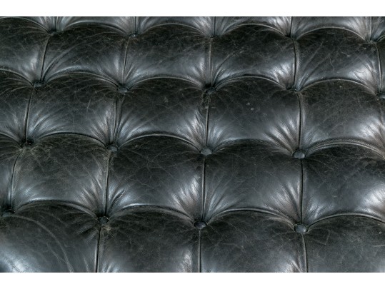 Vintage Leather Topped Bench By Spectra Home