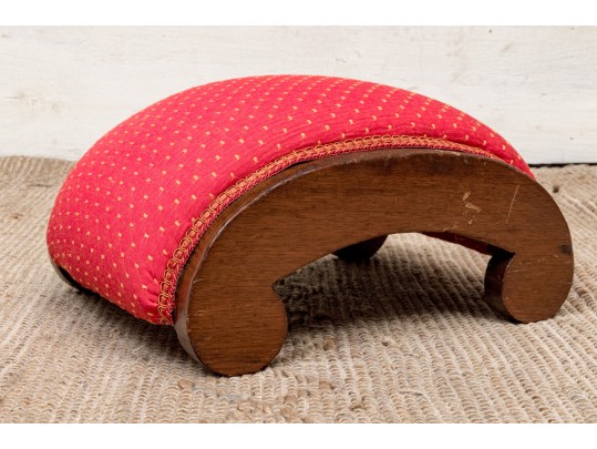 Adorable Vintage Upholstered Foot Stool