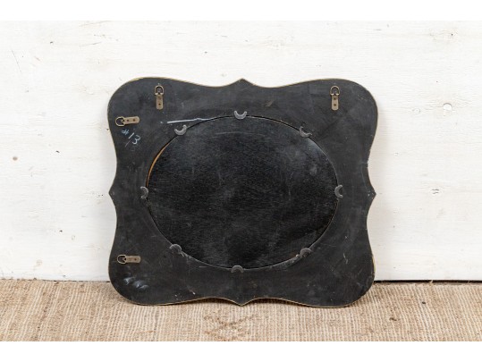 Vintage Paint Decorated Wood Mirror