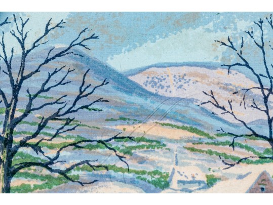 Harry Shokler (Am., 1896-1978) Two Framed Serigraphs, VT Winter Landscapes