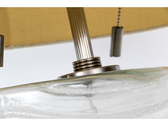 Contemporary Glass Twin Light Table Lamp
