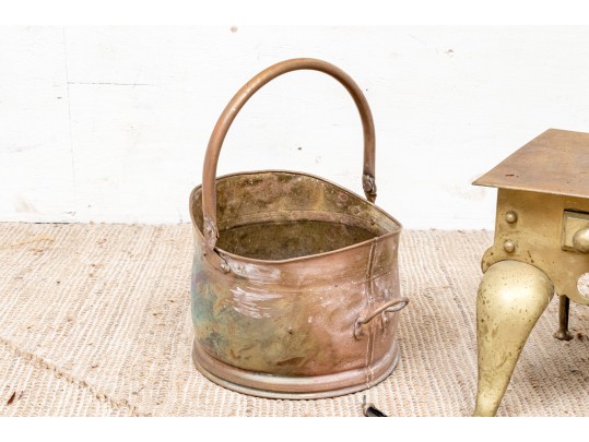 Antique English Lot Of Fireplace Accessories